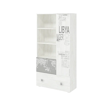 Поло Фасад №09/3 Шкаф книжный (серый графика)
