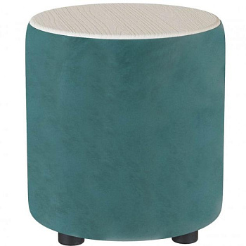 Пуф Пай бирюза/мдф клен кремовый