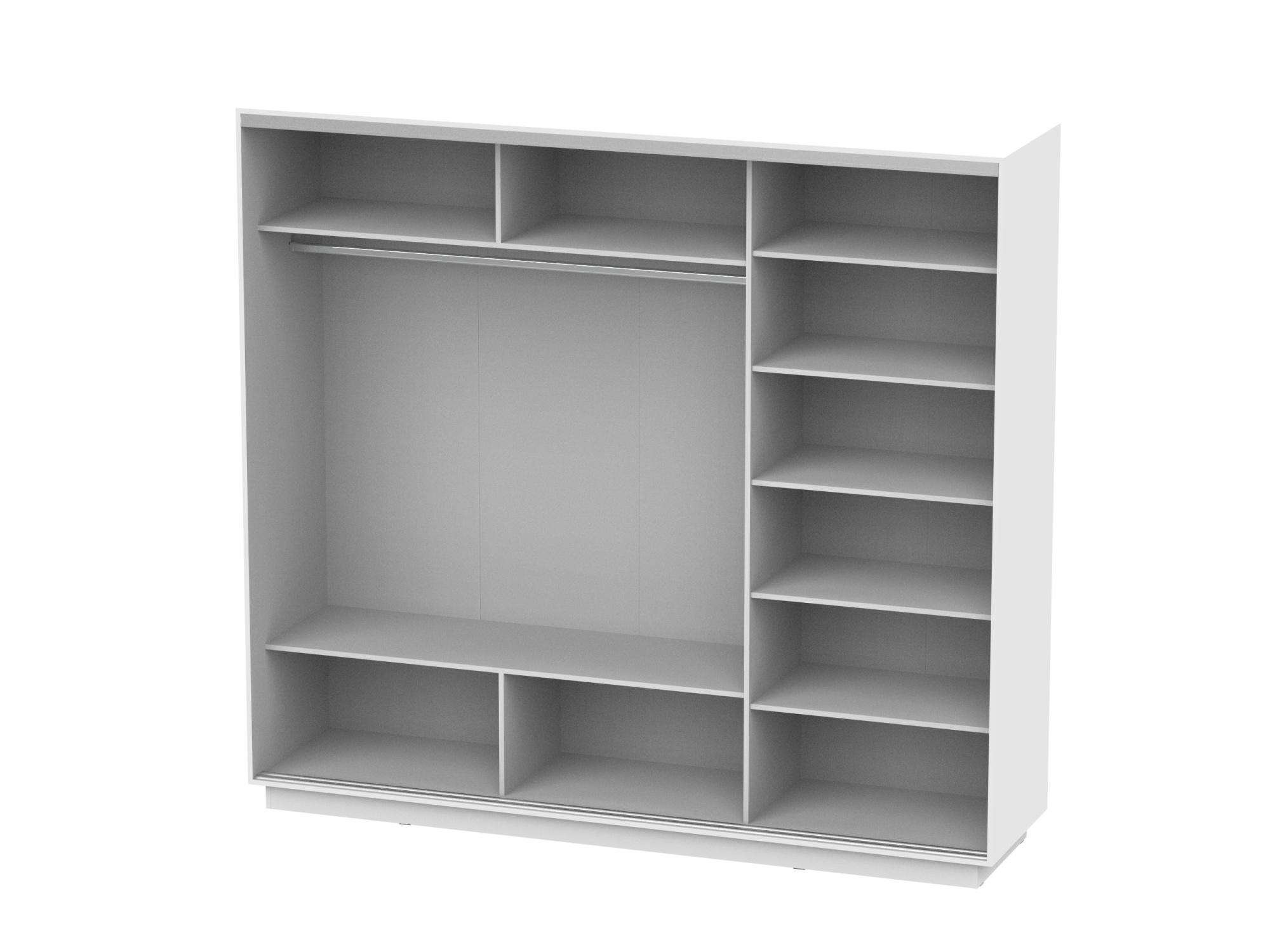 Корпус шкафа ТАНДЕМ 2400х2400х600 белый/серебро