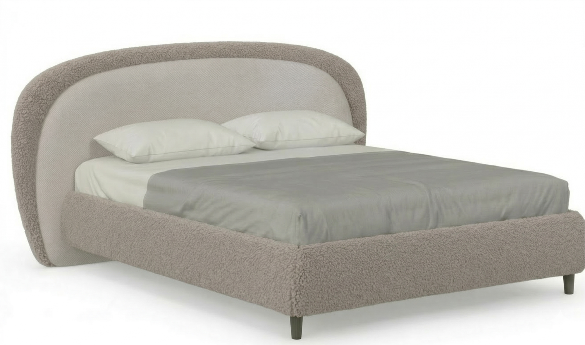 ЛД 347.020.000 Паннакота Кровать 1600 мягкая универсальная (Серый / Темно-серый, ткань Barni silver 