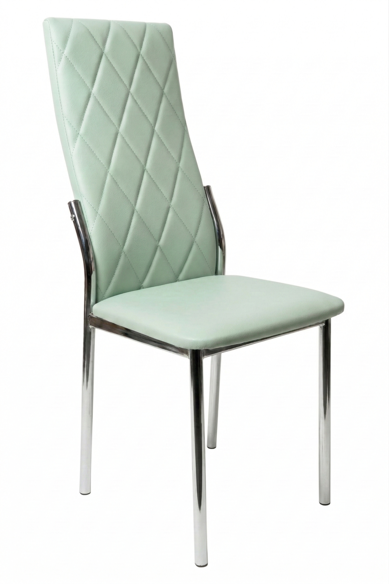 Стул хром "Мираж "Ромб" (Блисс кожзам мята)