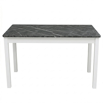Стол Буони раздвижной 1400(2000)*800 ноги квадро белые Белое Пл.3102 Черный Тунис Висма