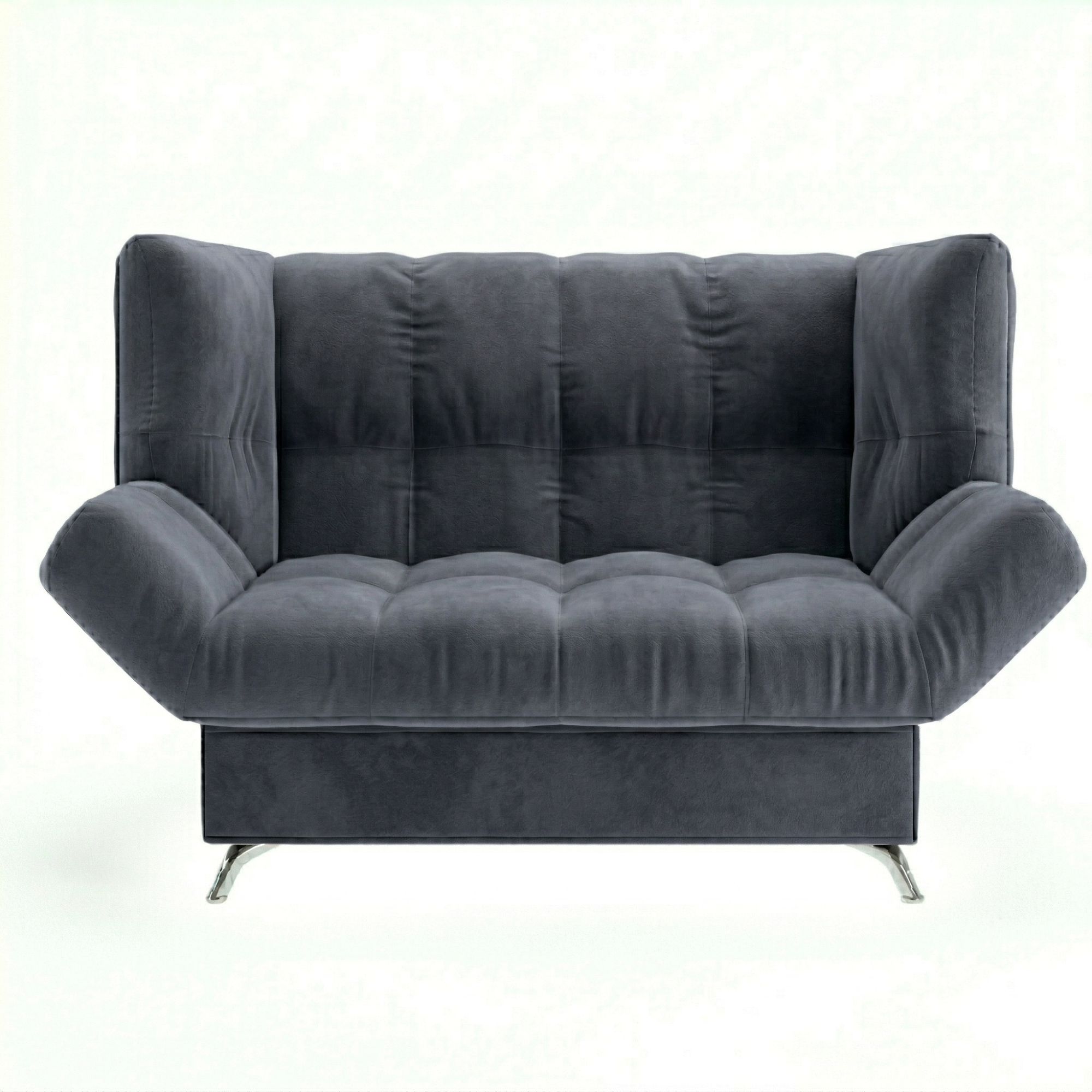 Диван Клик-кляк 8 ДК прямой Тк.SELFIE Steel синий 2 кат Апогей