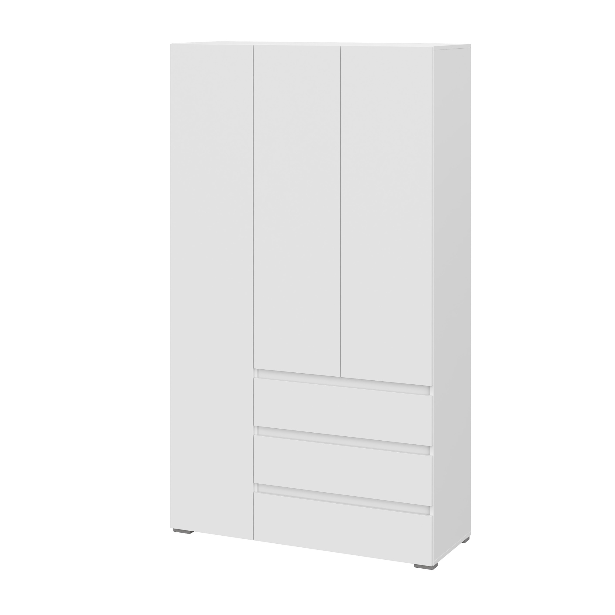 Люмо Шкаф с ящиками 3-х створчатый ШК 06 1200х2100х460 (БЕЛ/БЕЛ)