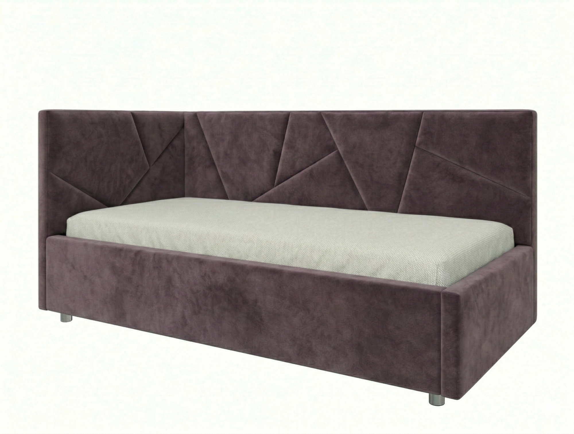 Кровать детская Рица 0,9*2,0 с П.М. левая Тк. Ultra Plum 4 кат  Апогей