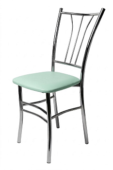 Стул хром "Трилогия" (Блисс кожзам мята)