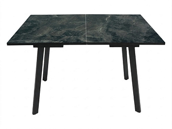 Стол Олимп раздвижной 1100(1430)*700 ноги лофт черный Черное Пл.3085 Марцена темно-серая Висма