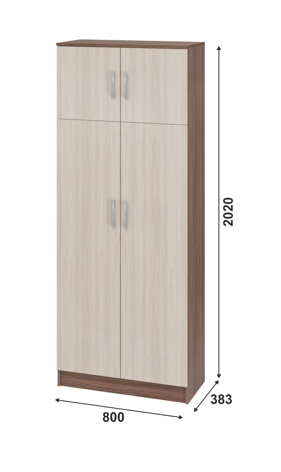 Тива Шкаф ШК 205 800х2020х380 (ЯСН-ШИ/СВЕ/ТЕМ)