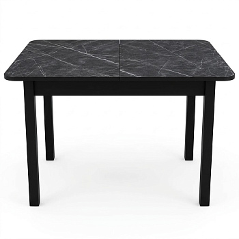 Стол Висма раздвижной 1200(1980)*800 ноги квадро черные Черное Пл.3102 Черный Тунис Висма