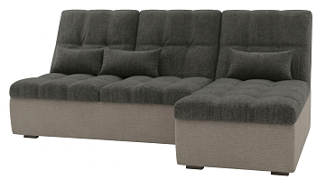 Диван угловой София-2 ДКУ-О латы Тк.Levis 6 стоун + Levis 2 песочный 1 кат Апогей