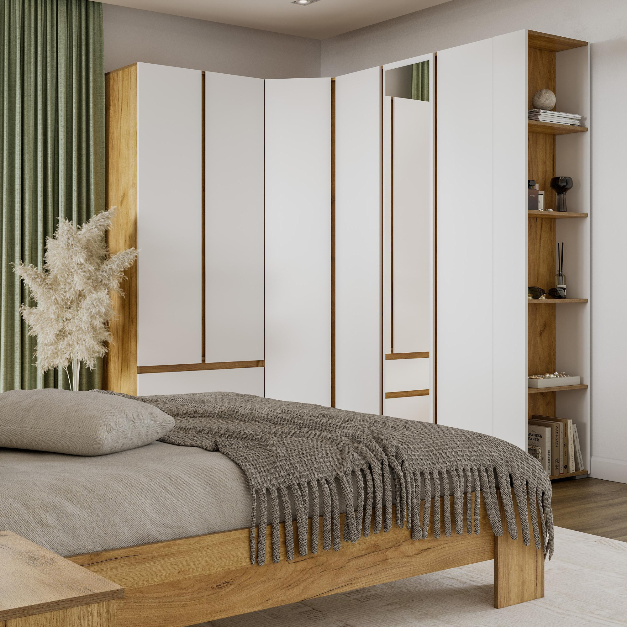 Люмо Пенал закрытый ПН 01 400х2100х460 (ДУБ КРАФТ ЗОЛОТО/БЕЛ)