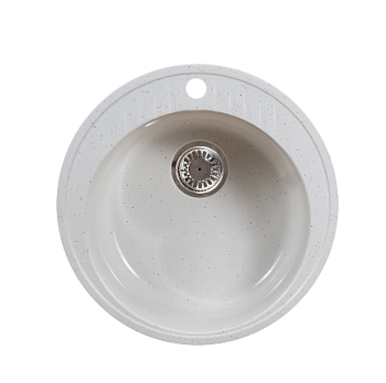 Кухонная мойка S-1 (белый крап) матовый