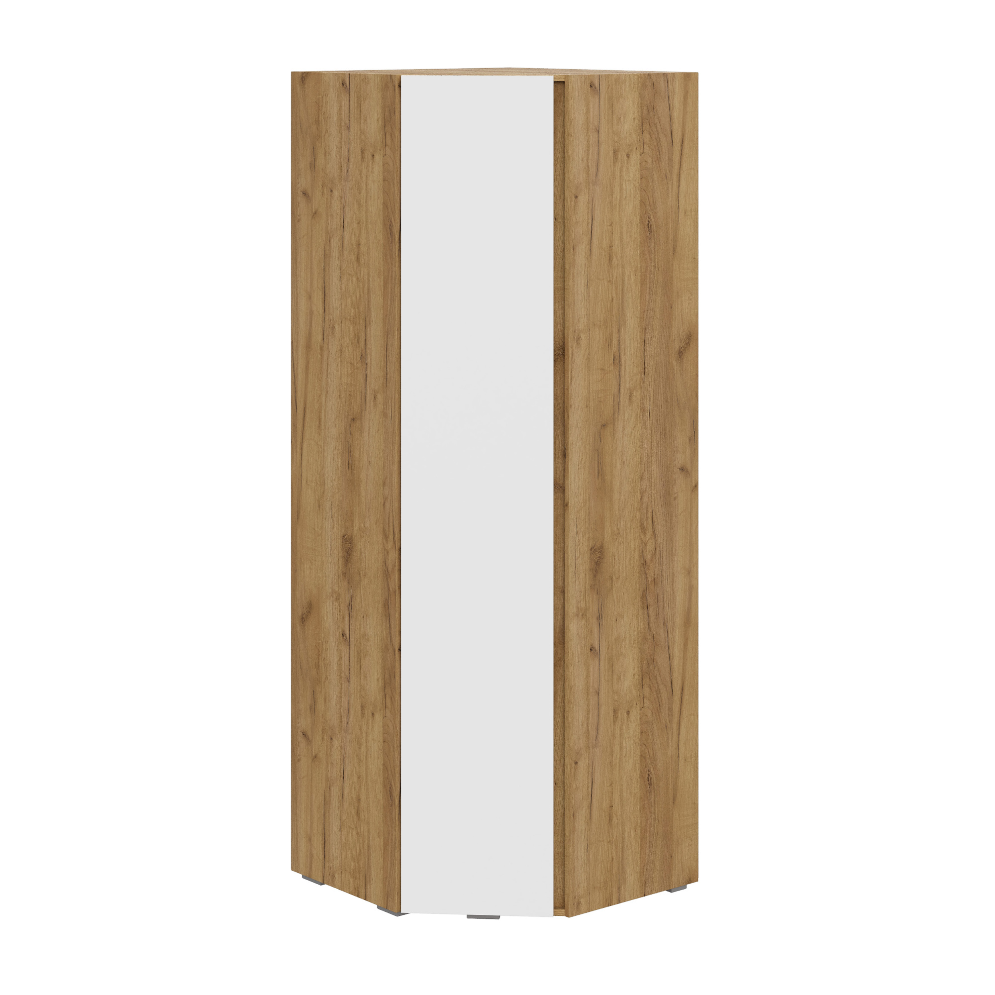 Люмо Шкаф угловой ШК 04 748х2100х748 (ДУБ КРАФТ ЗОЛОТО/БЕЛ)