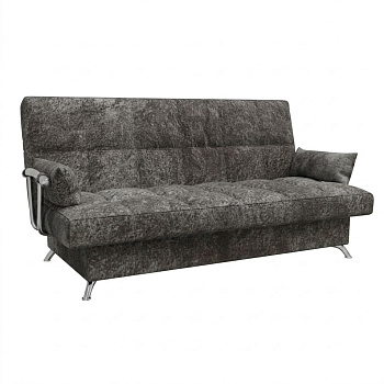 Диван Финка ДК с хром.бок. прямой Тк.DAKOTA 01 серо-коричневый 1 кат Апогей