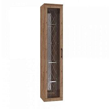 Гостиная София Деко Пенал-витрина СП-5 дуб крафт серый/светло-серый