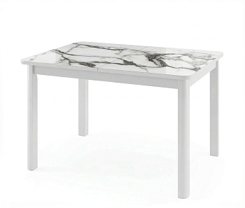 Стол раздвижной Лорд+ С-4 ФП (Мрамор3) белый (120*80) Н-4