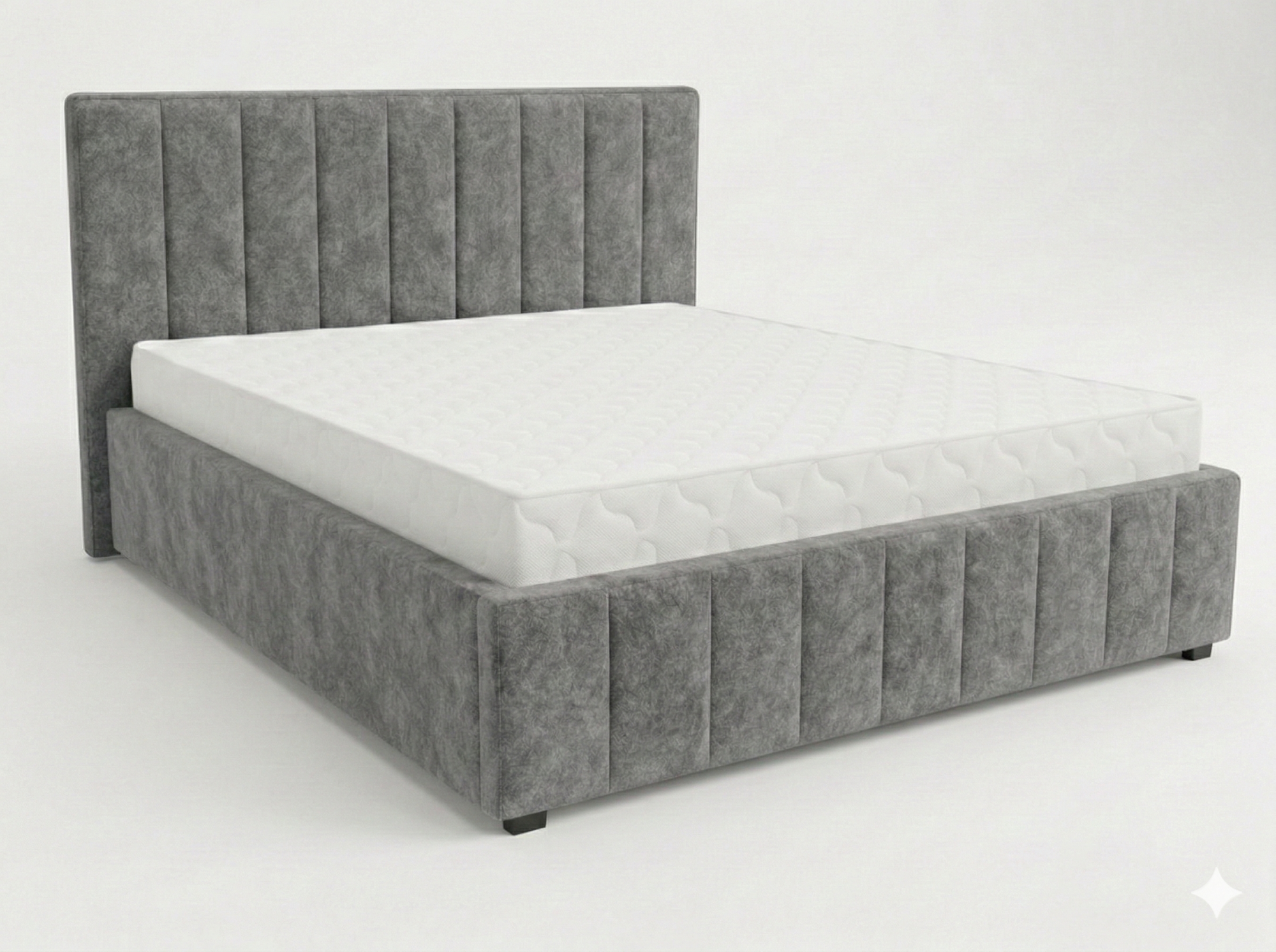 Кровать Кордова-1 1,6*2,0 с П.М. Тк. Frisco 82 UNIQ темно-серый 4 кат  Апогей