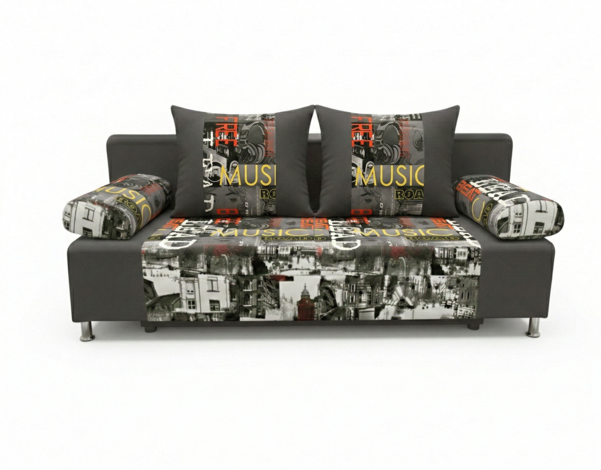 Диван Мадрид роад графит + ЦФ016-20 1 кат Евромебель