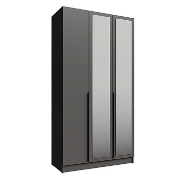 Шкаф Мадрид (1,2) с зеркалом графит серый