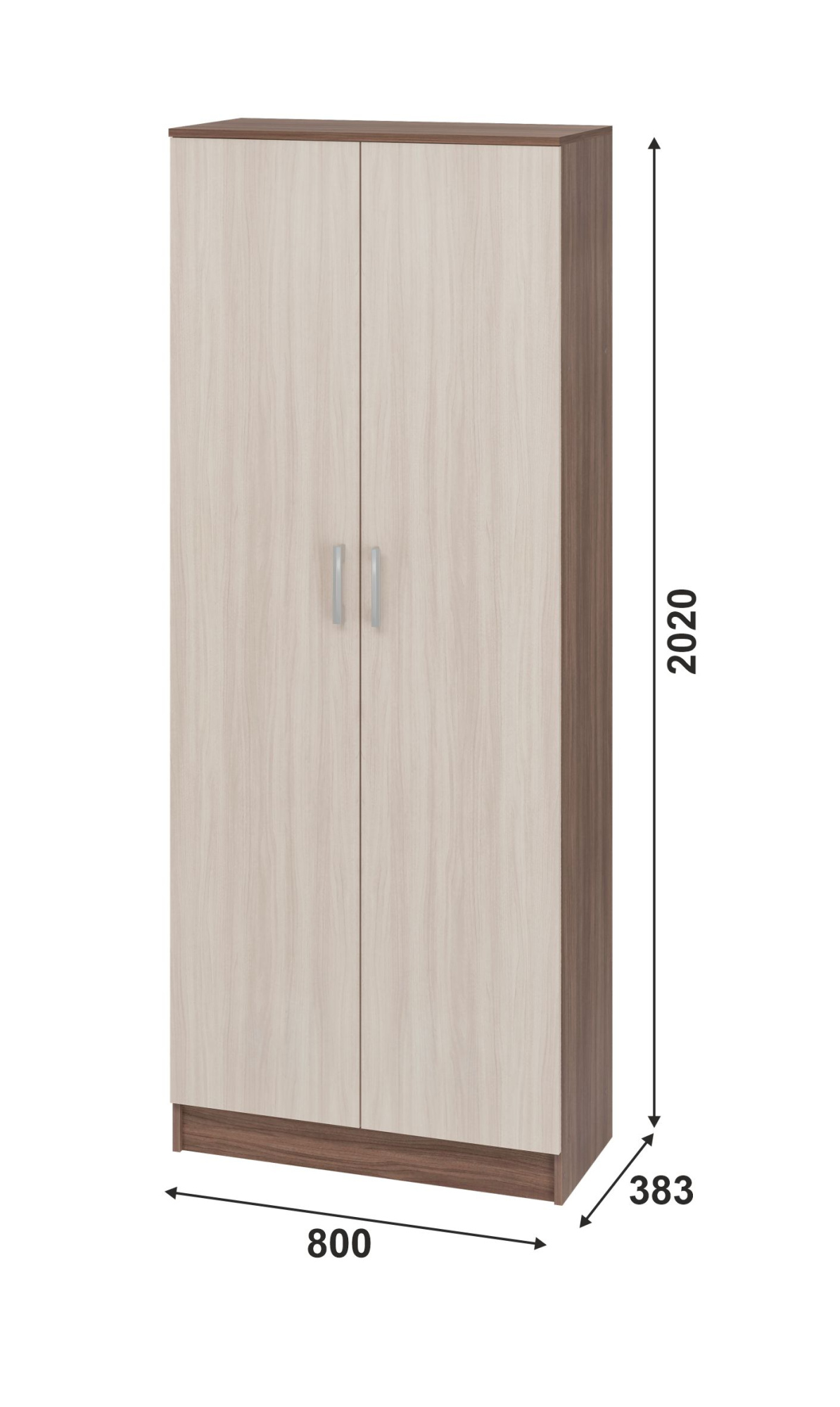 Тива Шкаф ШК 204 800х2020х380 (ЯСН-ШИ/СВЕ/ТЕМ)