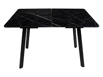 Стол Олимп раздвижной 1200(1530)*800 ноги лофт черные Черный Пл.3102 Черный тунис Висма