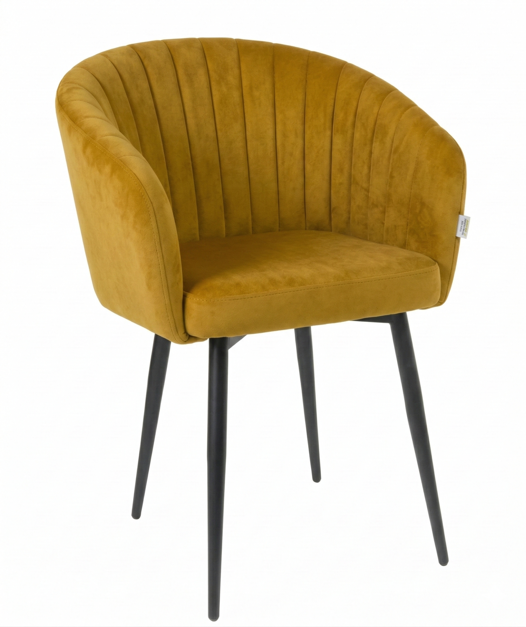 Стул черный Рикардо (Бэст 22 горчица)
