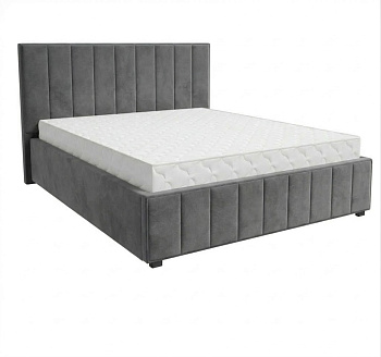 Кровать Кордова-1 1,6*2,0 с П.М. Тк. Севен 326 графит 4 кат  Апогей
