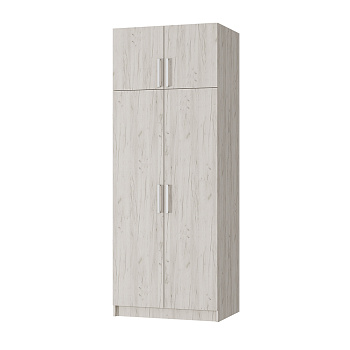 Шкаф 2-х створчатый с перегородкой Дуб крафт белый