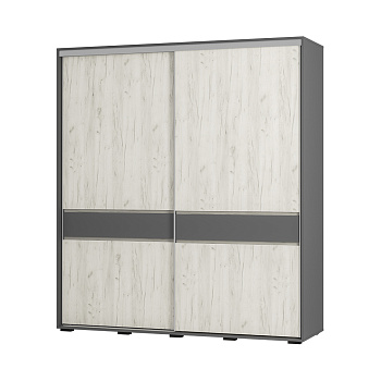 Шкаф-купе "Крафт-10" Графит/Крафт белый