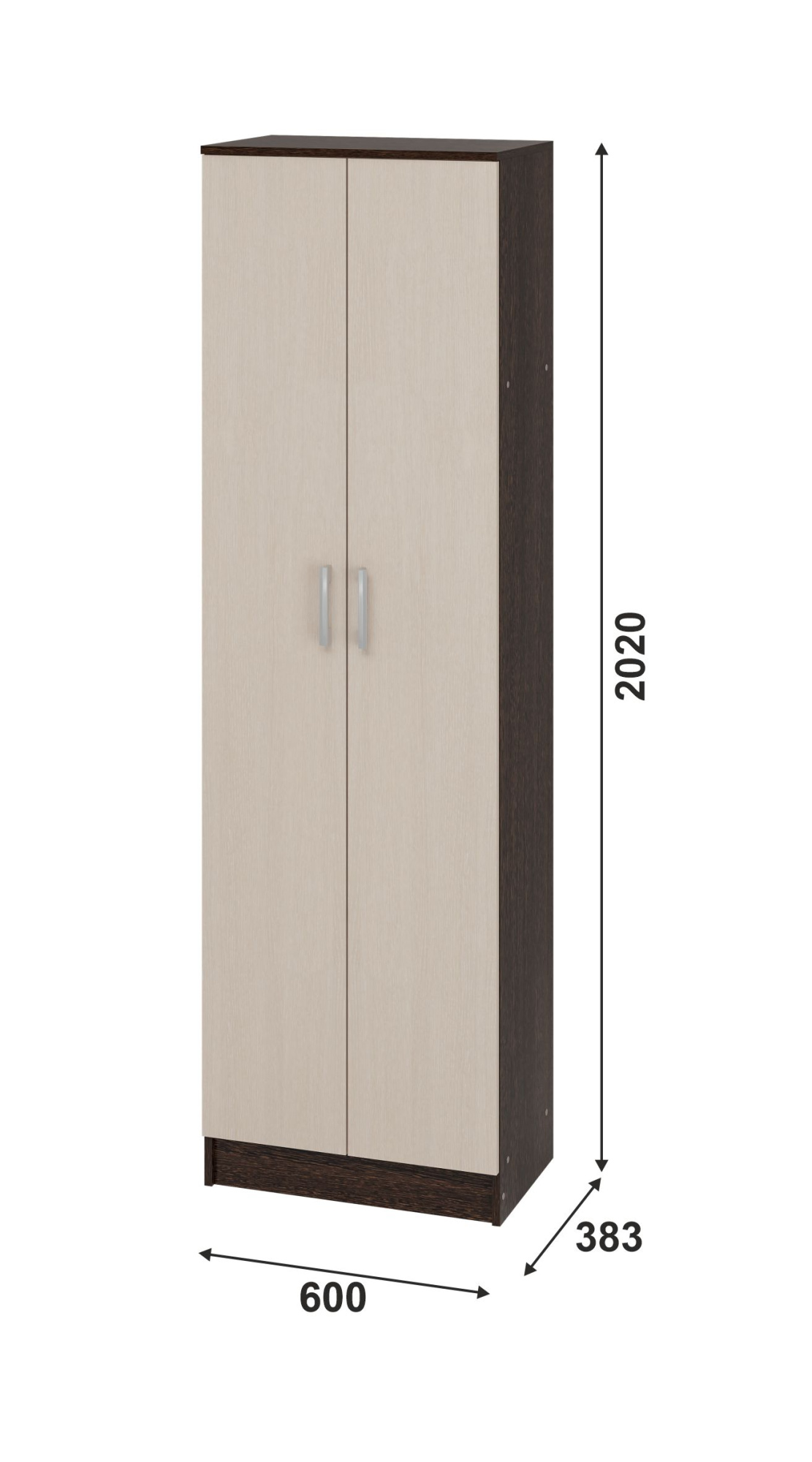 Тива Пенал ПН 203 400х2020х380 (ВЕНГЕ-ДУБ БЕЛФОРД)