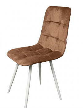 Стул "Фред" белый матовый (Томми 03 капучино)