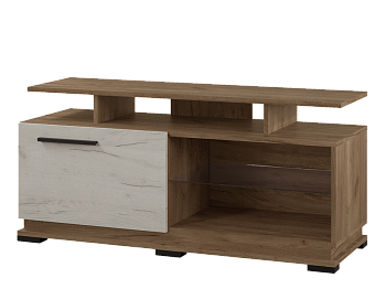 Гостиная Модена тумба ТВ МТ-1 Дуб крафт табачный/Дуб крафт белый