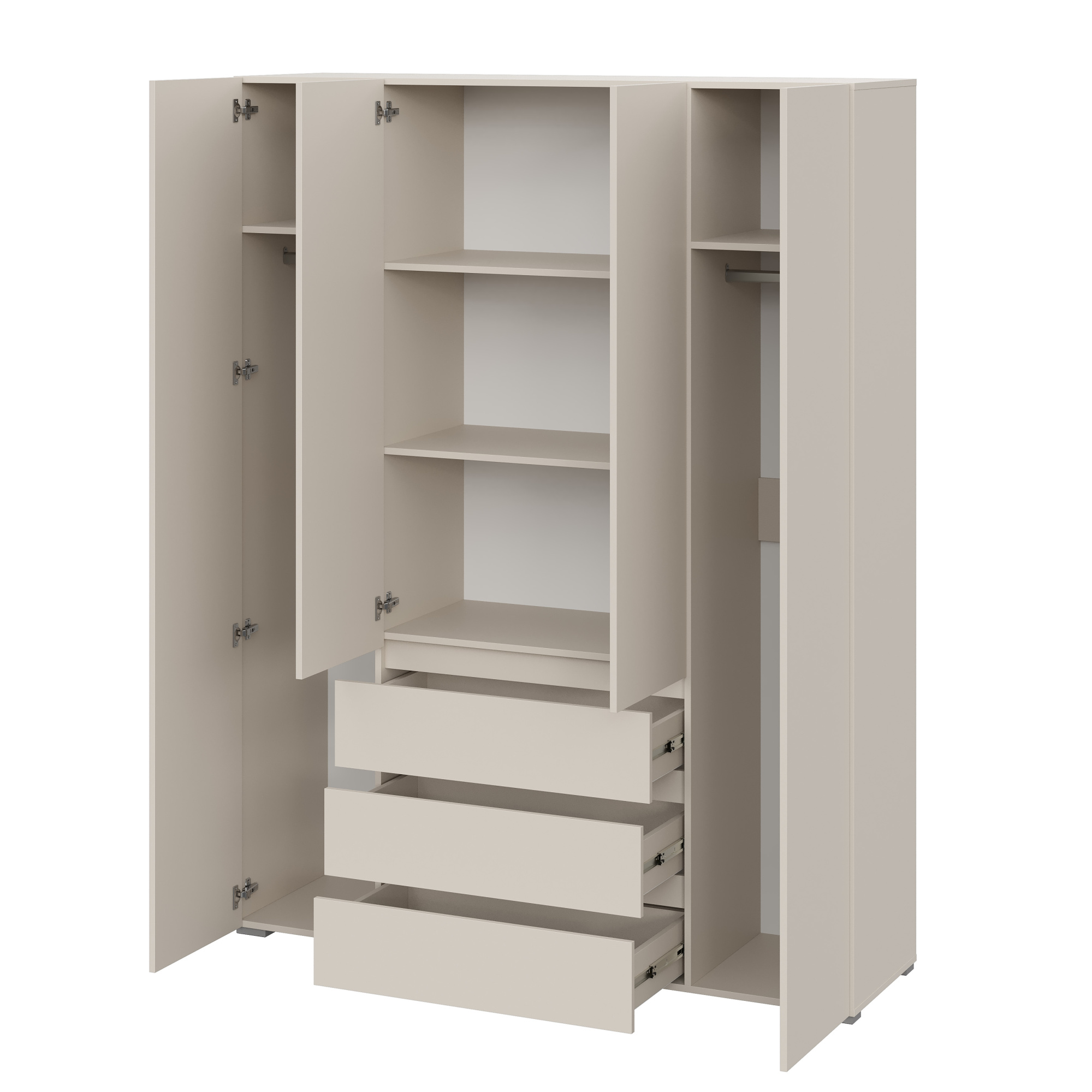 Люмо Шкаф с ящиками 4-х створчатый ШК 05 1600х2100х460 (Кашемир)