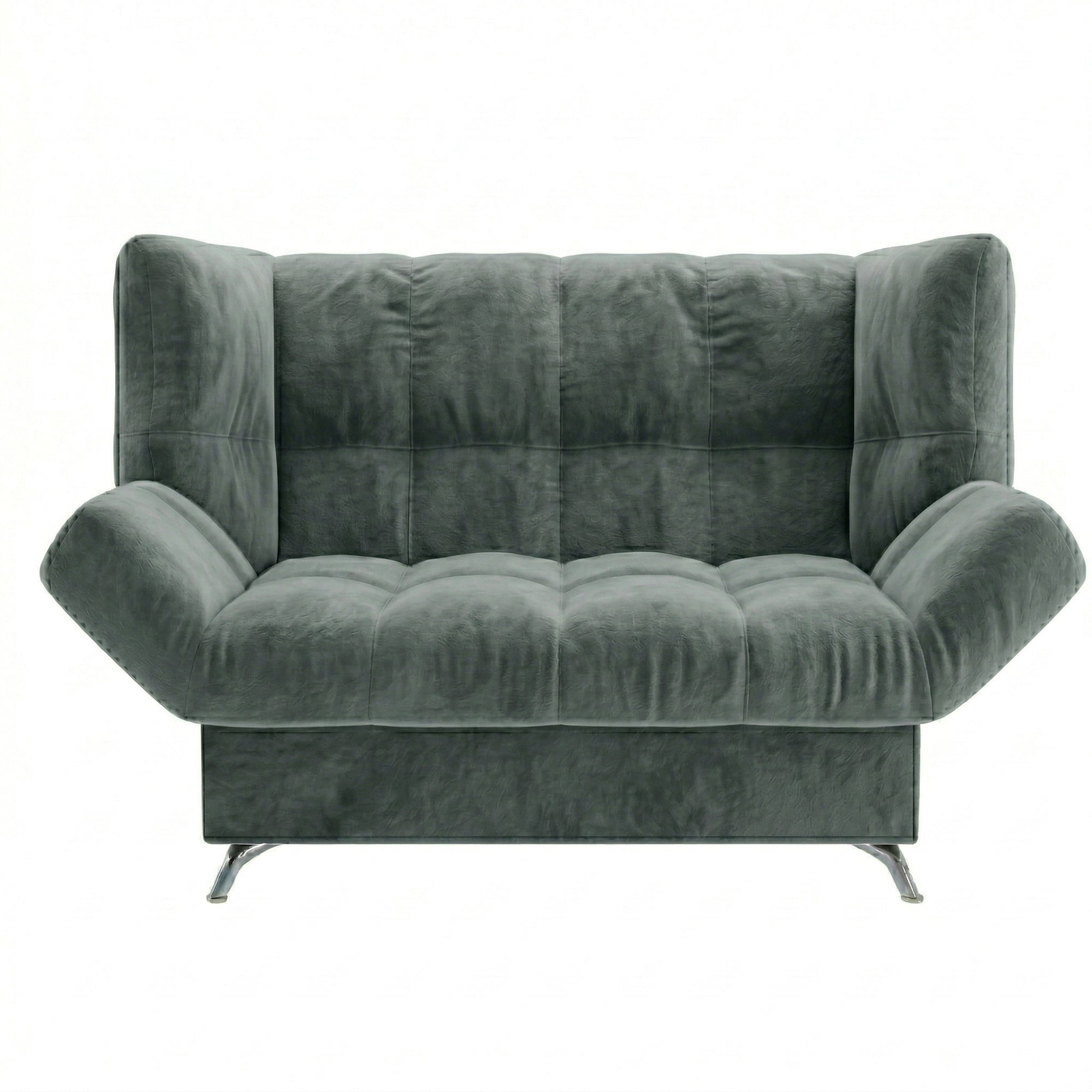 Диван Клик-кляк 8 ДК прямой Тк.LUMA 14 серый 2 кат Апогей