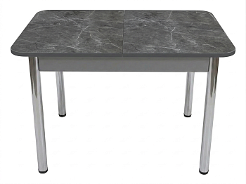 Стол Прямоугольный раздвижной 1100(1400)*700 ноги хром Серое Пл.7237 серый Тунис Висма