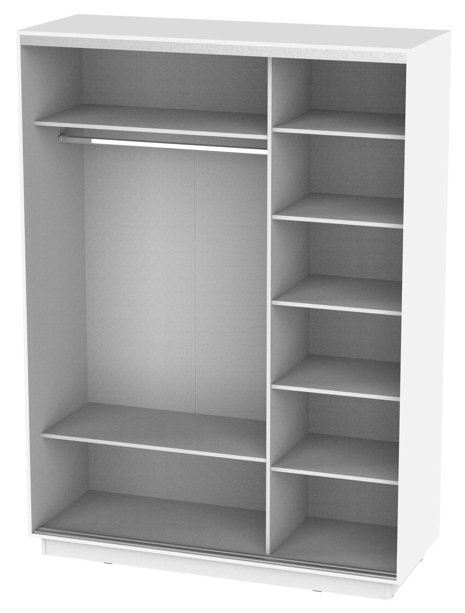 Корпус шкафа ТАНДЕМ 1616х2200х600 белый/серебро	