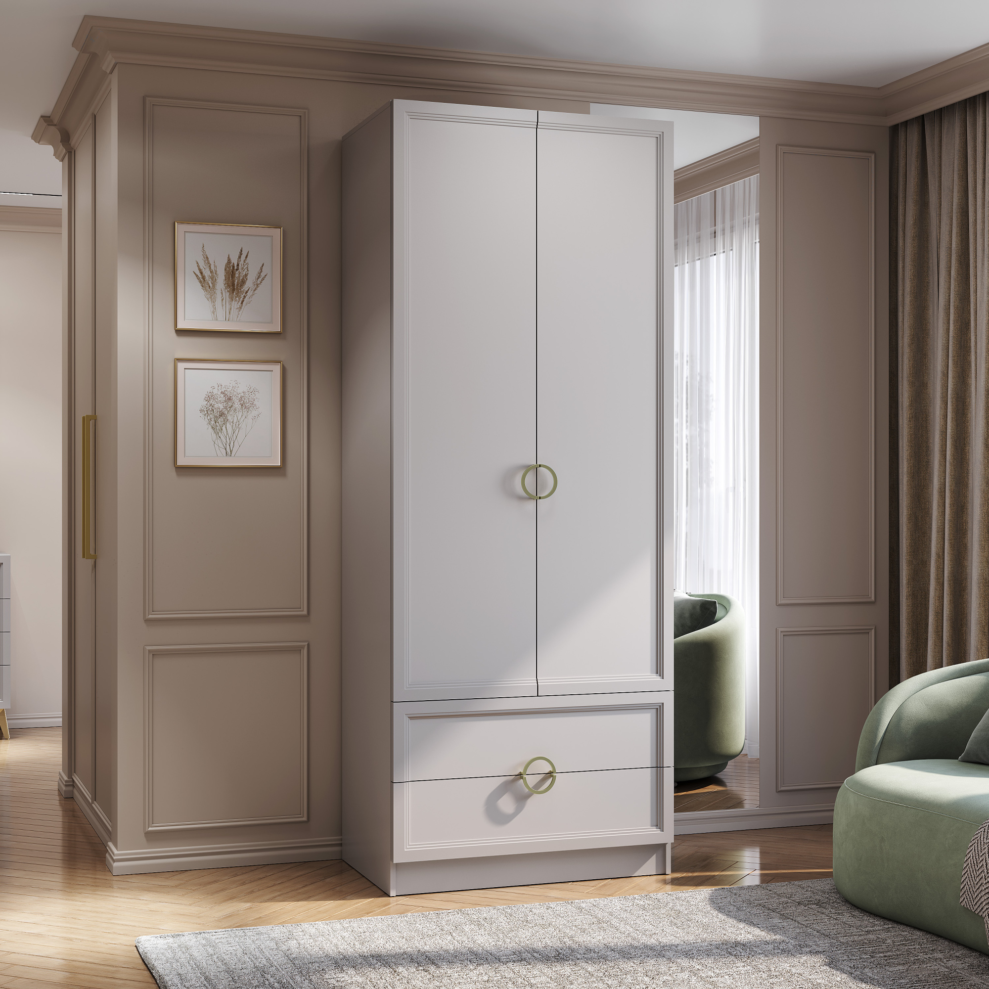 Шкаф 2-х створчатый "Эстетика" ШК-02 Кашемир