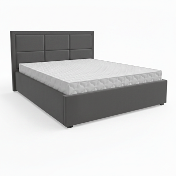 Кровать Квадро-1 1,6*2,0 с П.М. Тк.Дива VL-2502-17 серый 1 кат Апогей