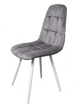 Стул Лукас белый матовый (Томми 08 серый)