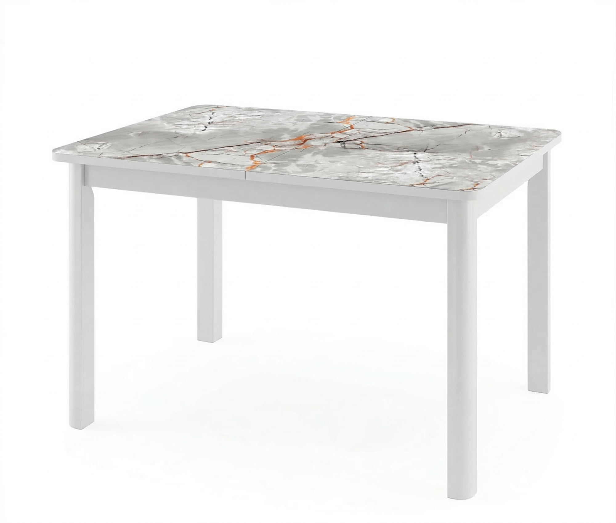 Стол раздвижной Лорд+ С-4 ФП (Мрамор1) белый (120*80) Н-4