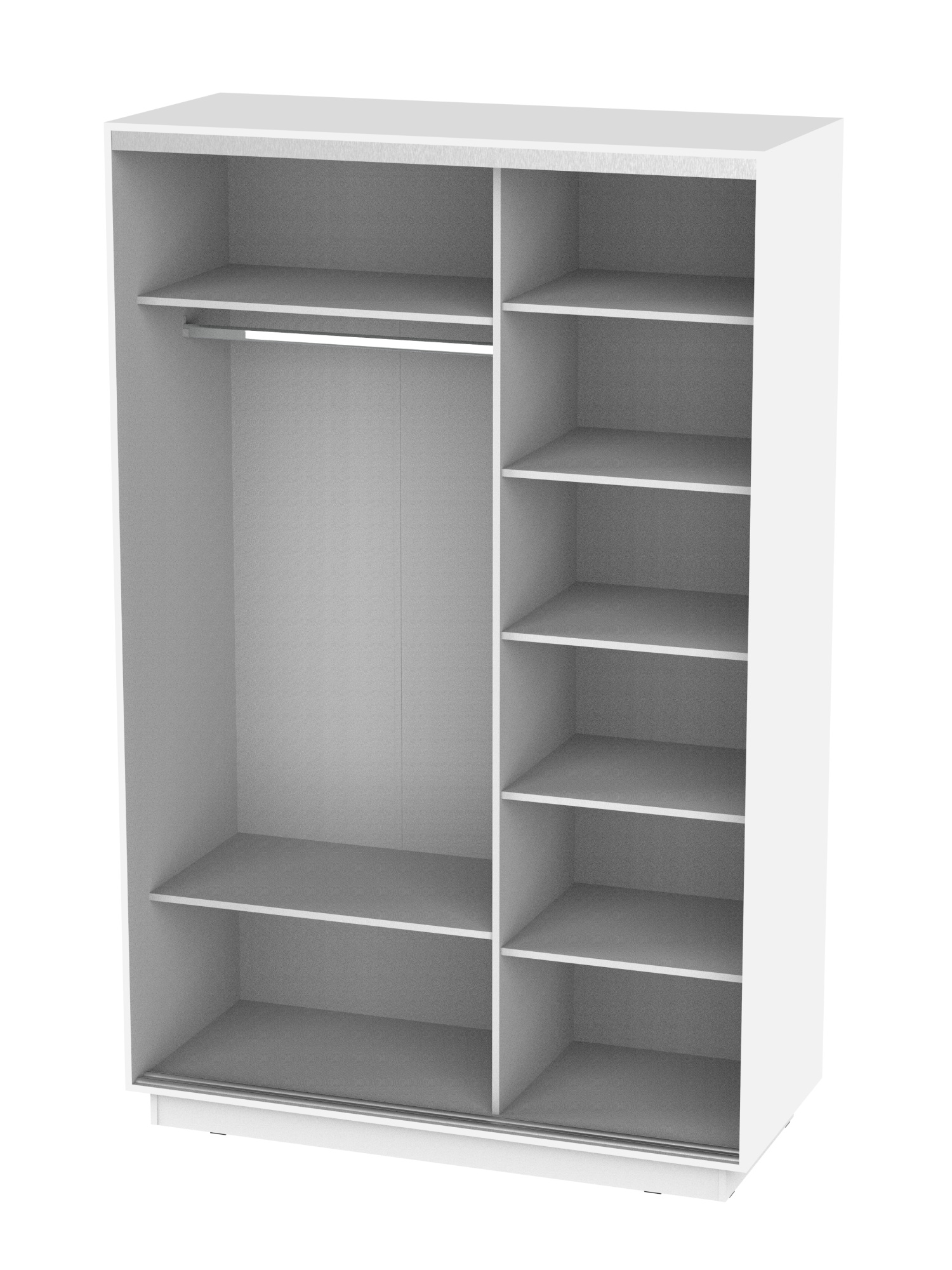 Корпус шкафа ТАНДЕМ 1416х2200х600 белый/серебро