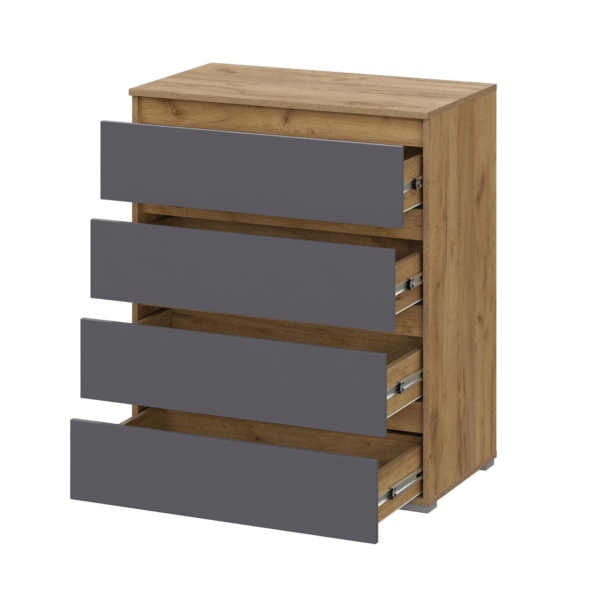 Люмо Комод КМ 02 802х958х460 (ДУБ КРАФТ ЗОЛОТО/СЕР)