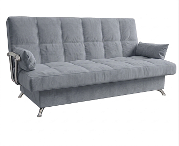 Диван Финка ДК с хром.бок. прямой Тк.CONNECT 83 UNIQ серый 1 кат Апогей