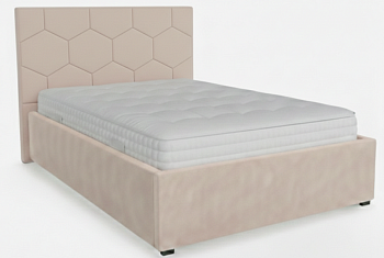 Кровать Соты-1 1,6*2,0 с П.М. Тк.Зодиак 100 нежно-розовый 1 кат  Апогей