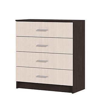 Спальня Комод 4 ящика ГАРМОНИЯ КМ 601 (0,85х0,934х0,408) фасад БЕЛФОРТ/корпус ВЕНГЕ