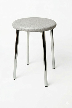 Табурет хром "Эконом" (Блисс кожзам бетон)