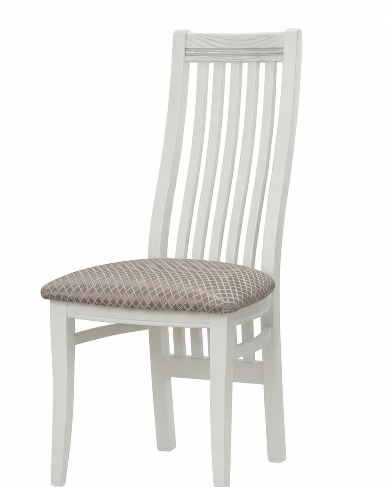 Стул Альпина (BOX 4) белая эмаль+патина серебро Тк.Ватикан ком. Сильвер (С-5) Краснодар