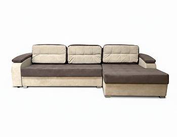 Диван Виктория Д3 с оттоманкой (правый) Тк.Remy 19 + Remy 34 4 кат ЭКО