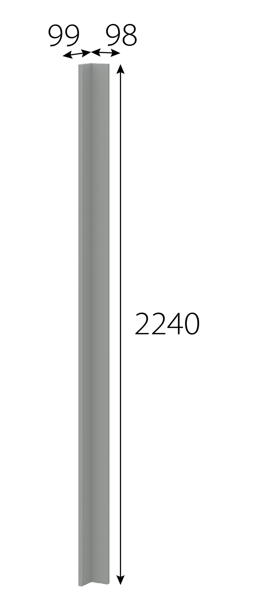 Модульная система "Этна" Планки ПЛШУ 2240 Софт Грей