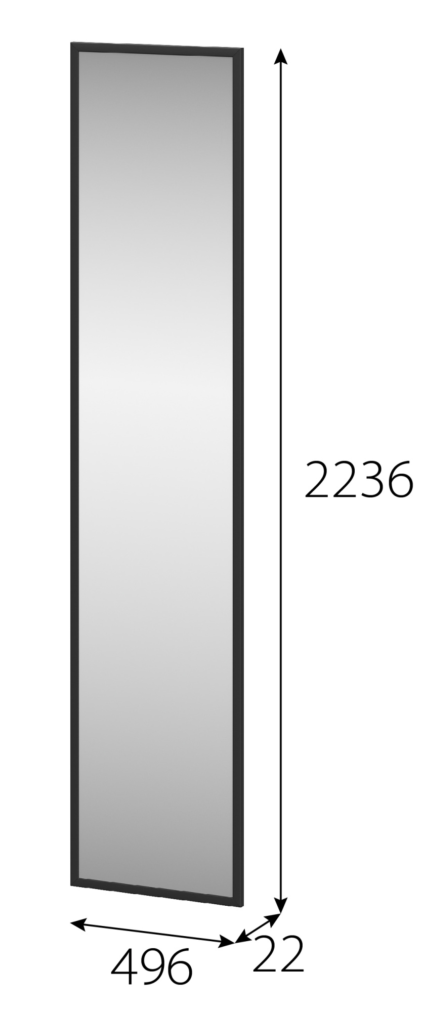 Модульная система "Этна" Створка Зеркальная СЗ 2236х496 LD